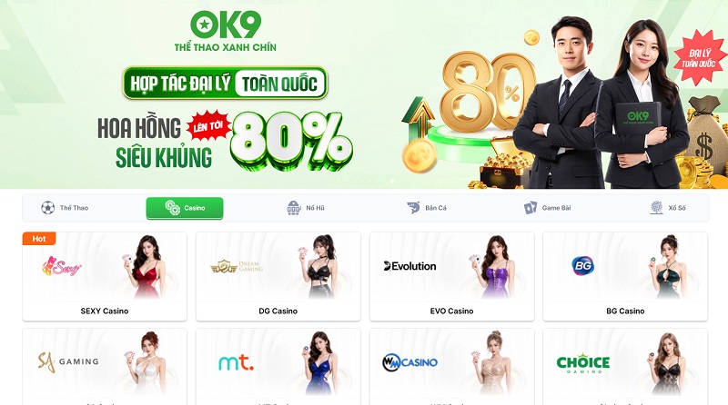 Khám Phá Các Game Live Casino Hấp Dẫn Nhất Tại OK9